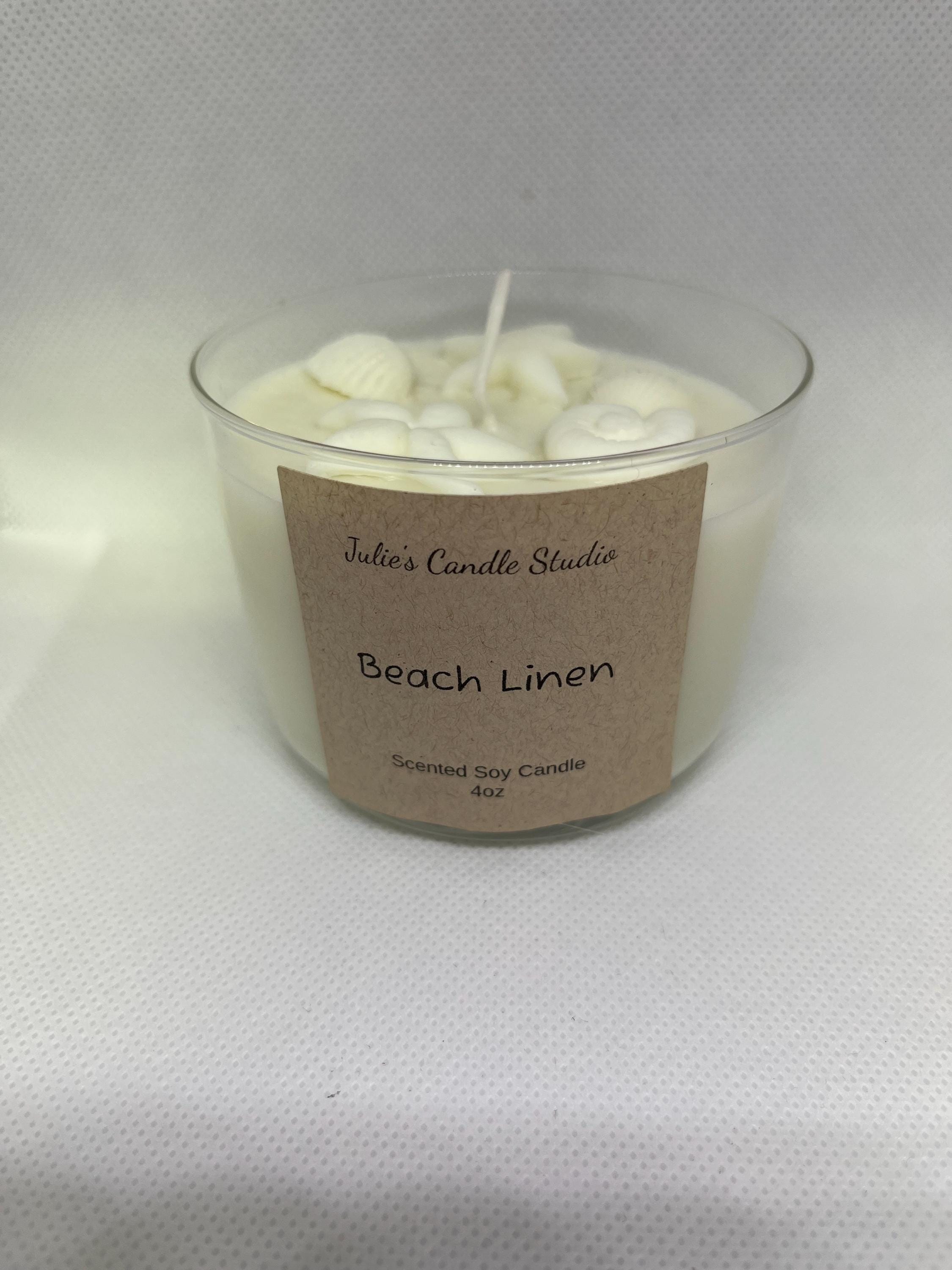 Beach linen scented 4oz candle