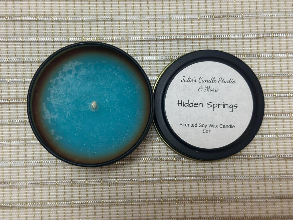 hidden spring scented 5oz soy wax candle