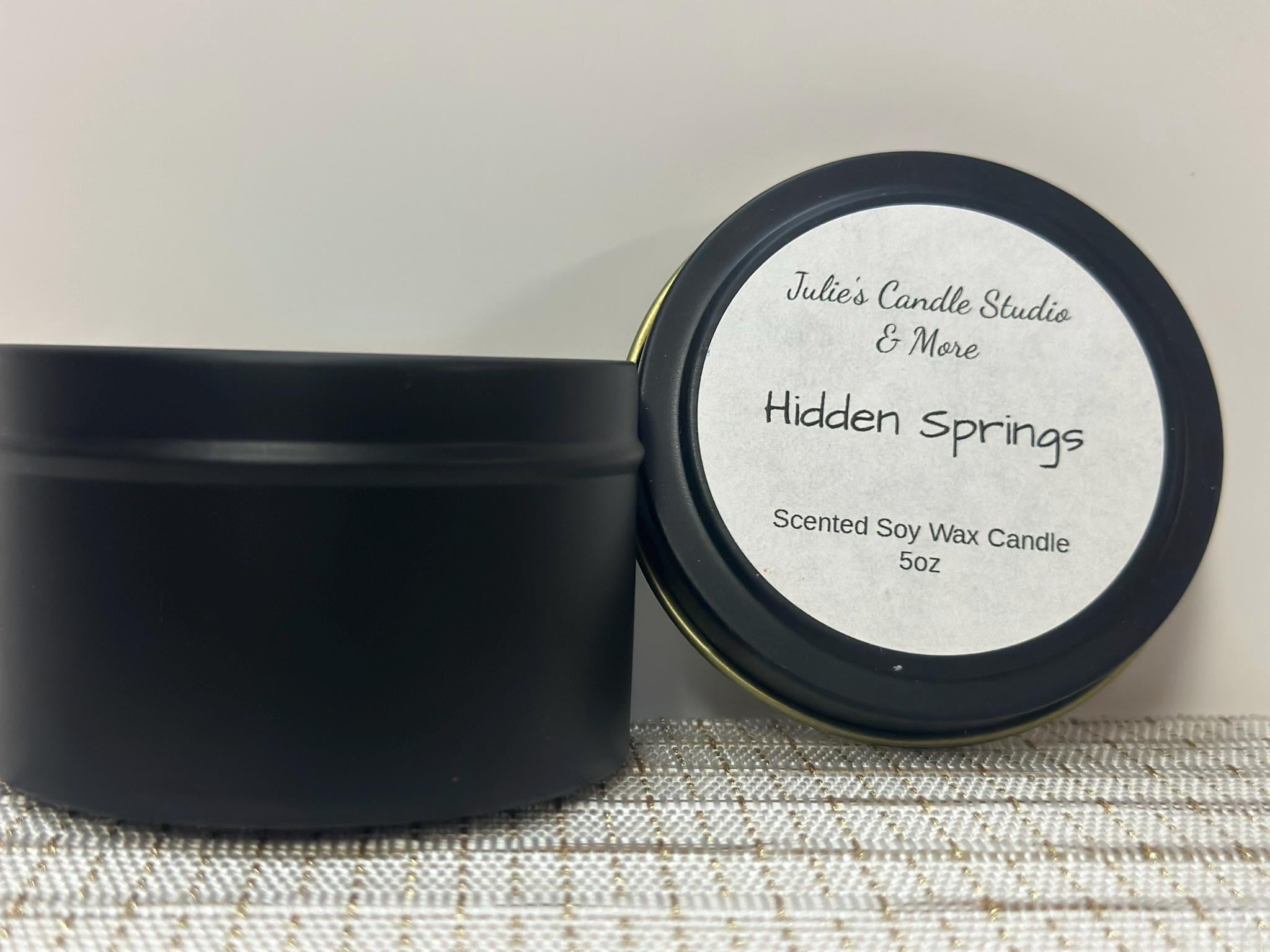 hidden spring scented 5oz soy wax candle
