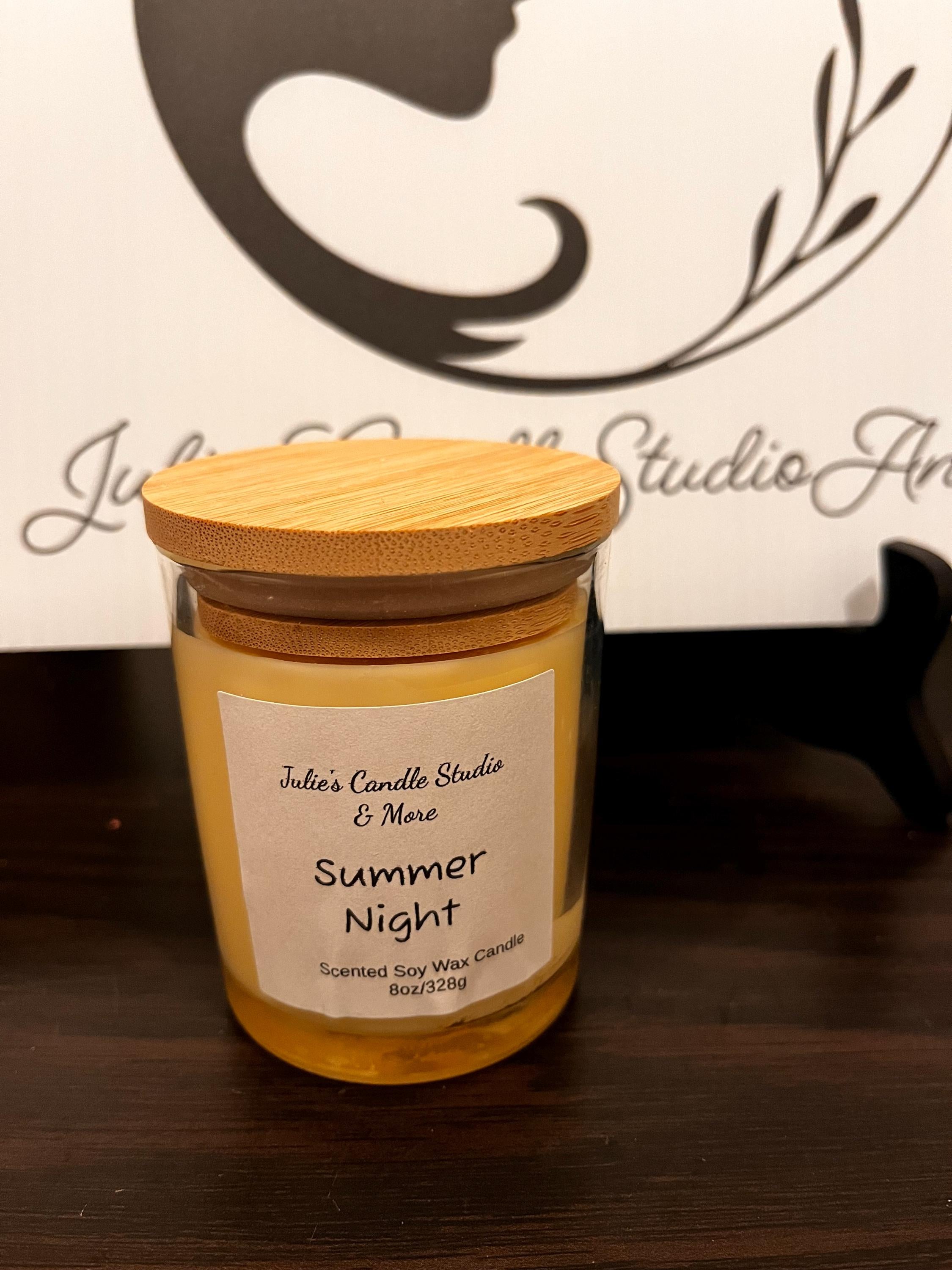 Summer nights 8 oz candle, soy wax, gift giving, summer