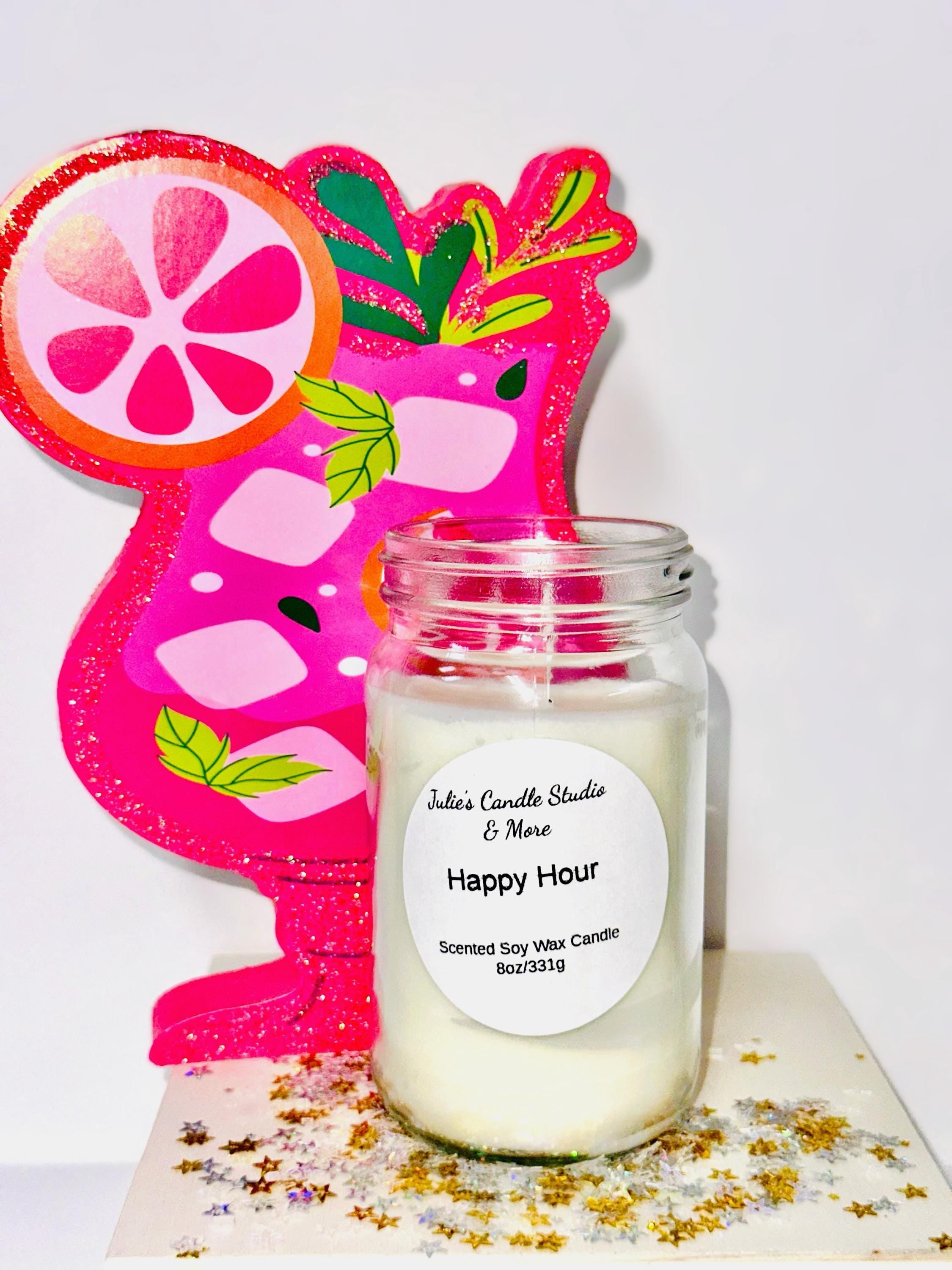 Happy hour scented 8oz soy wax candle