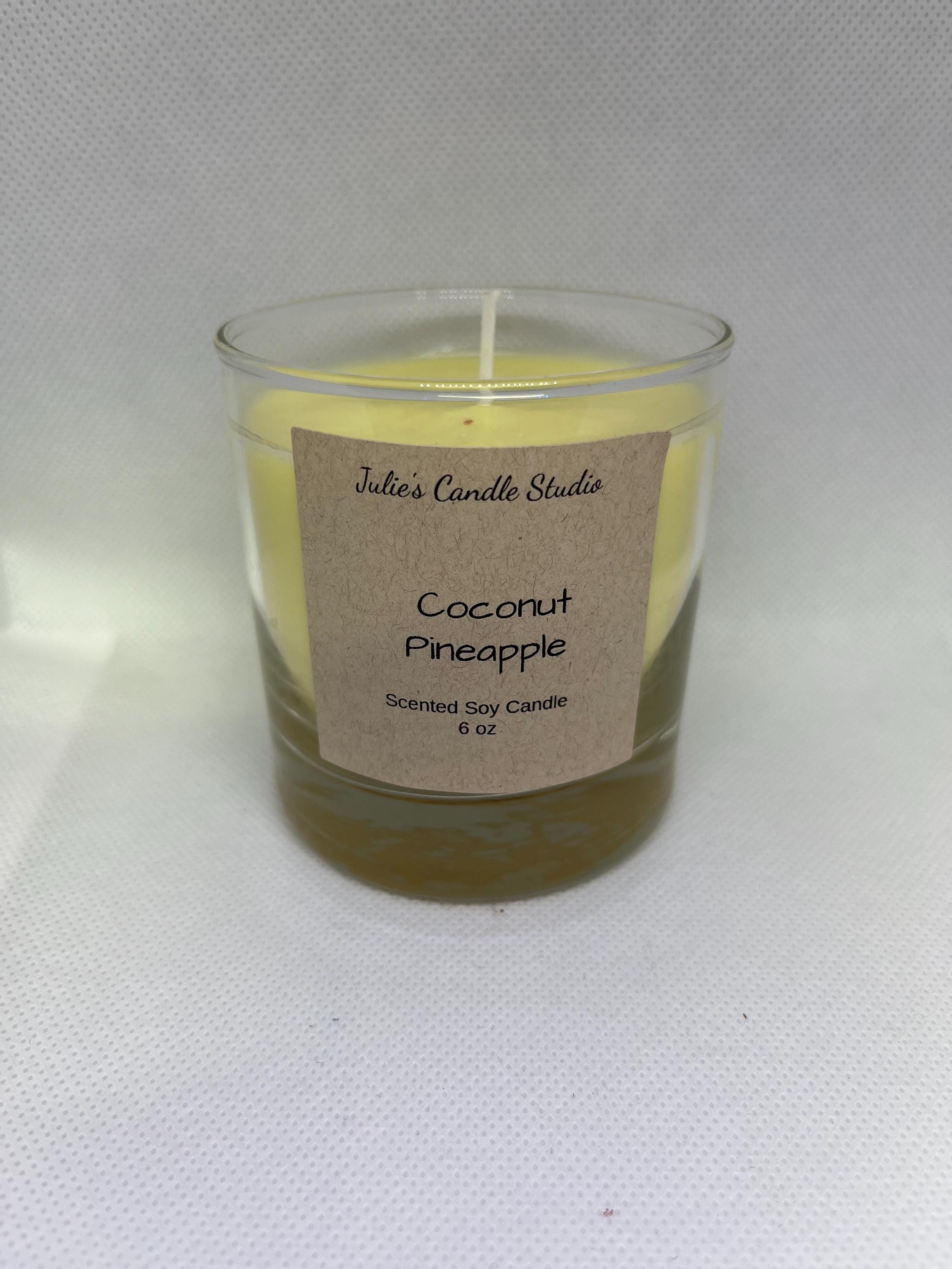 Coconut pineapple scented 6oz candle