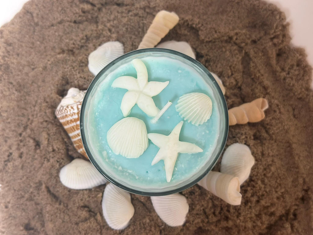 Caribbean sea breeze scented 6oz soy wax candle