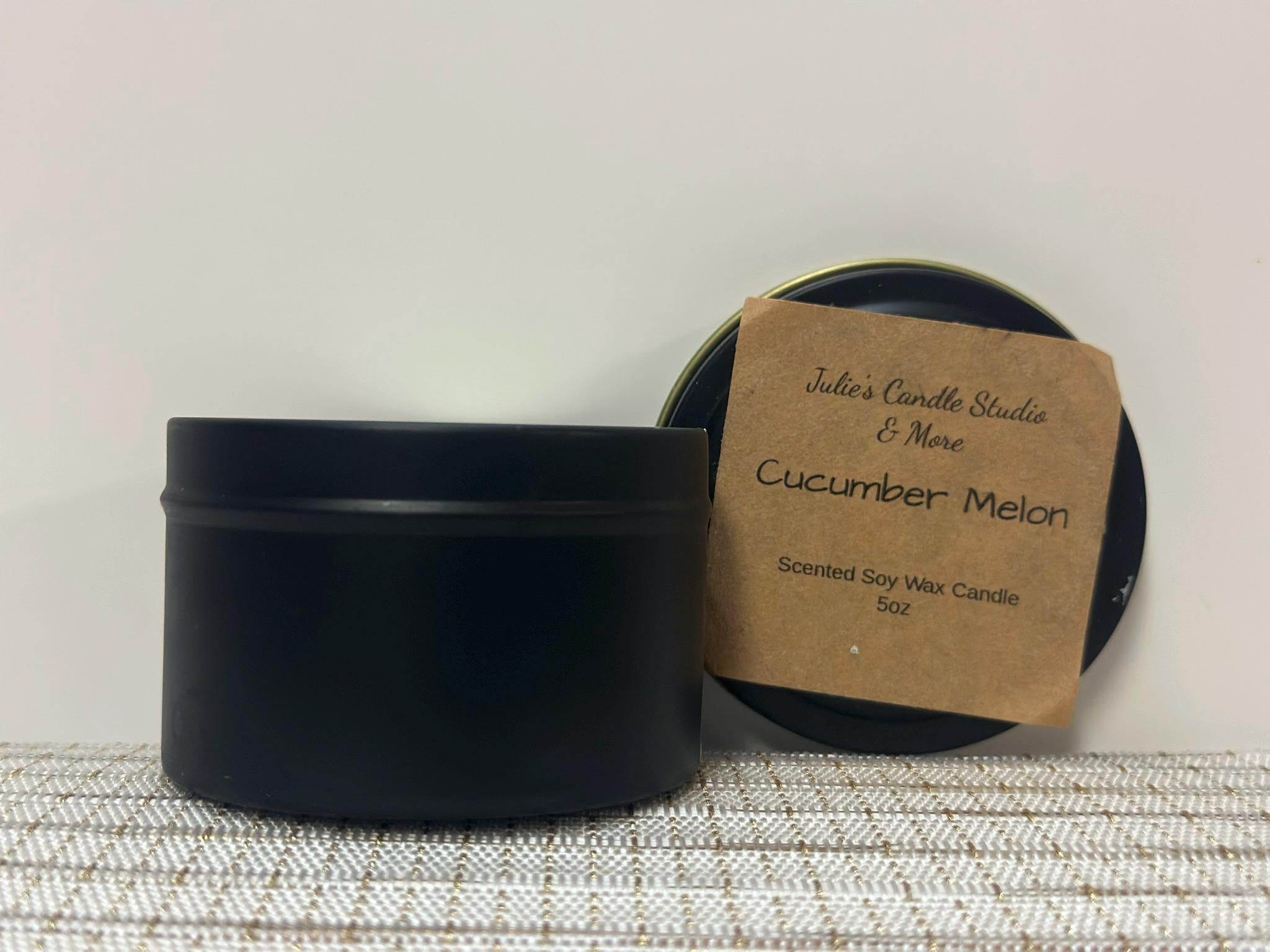 cucumber melon scented 5oz soy wax candle