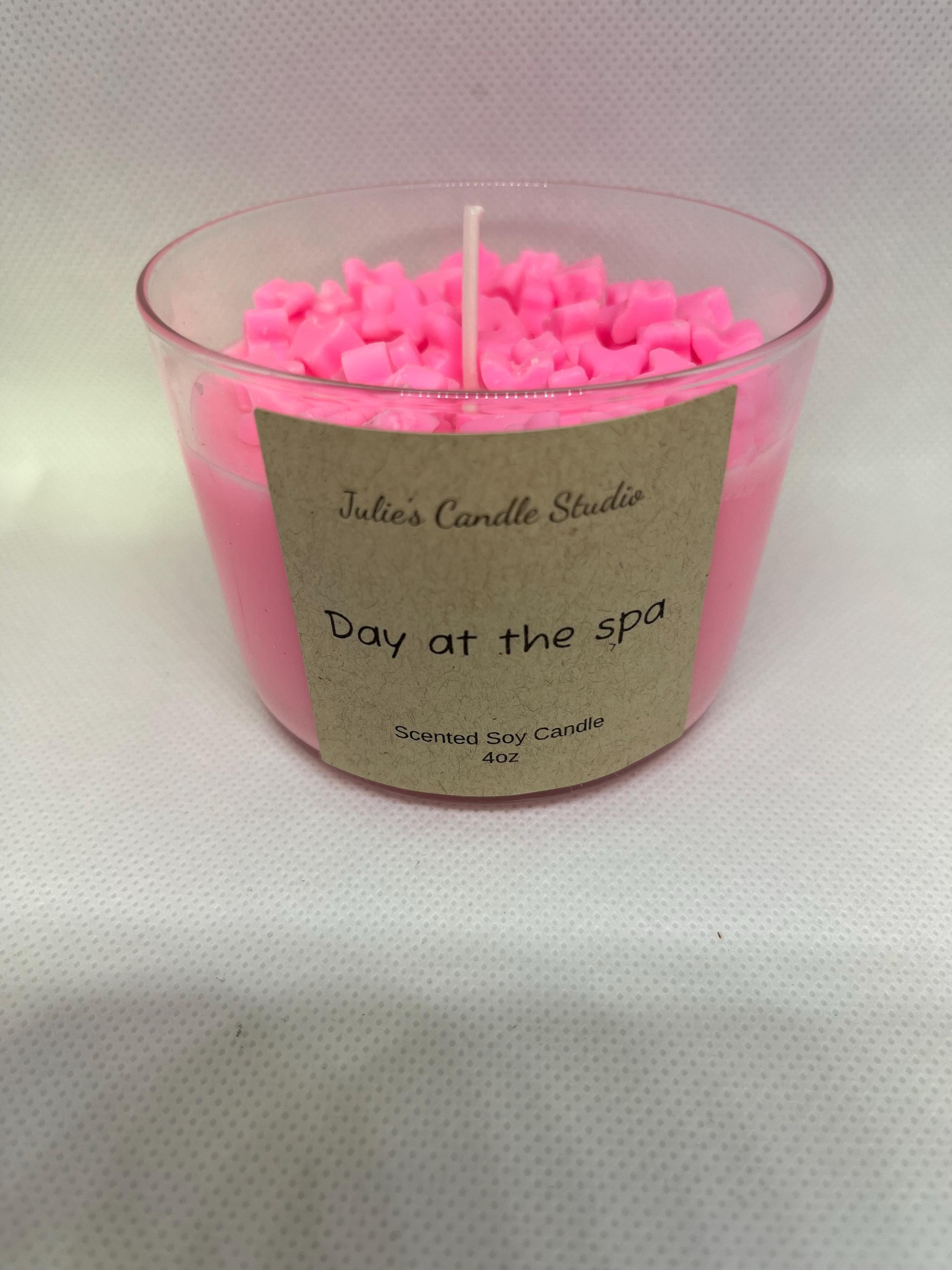 Day at the spa scented,Candles, homemade, gift giving birthday