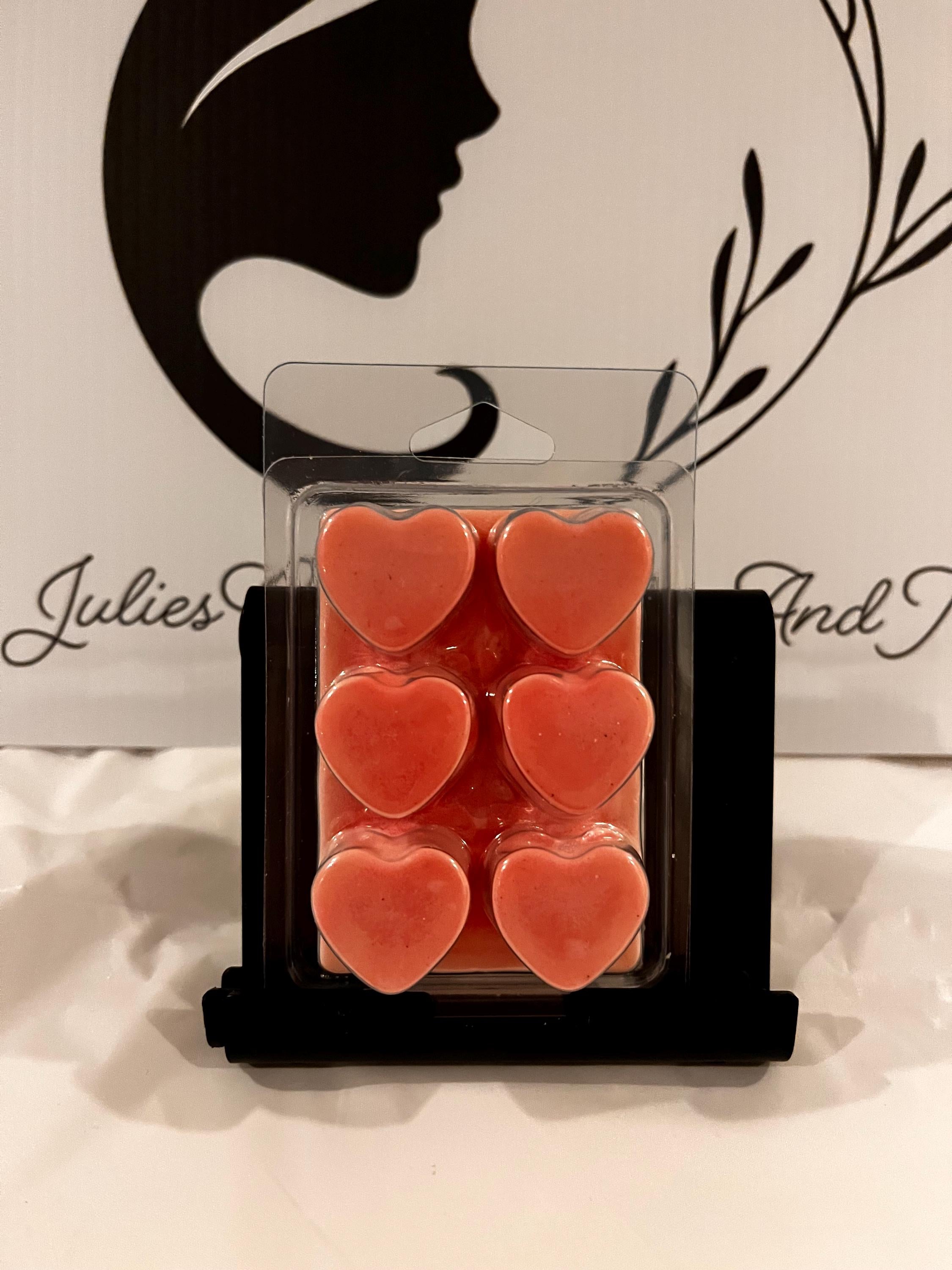 Pink strawberry scented 3oz wax melts, gift giving, valentines day