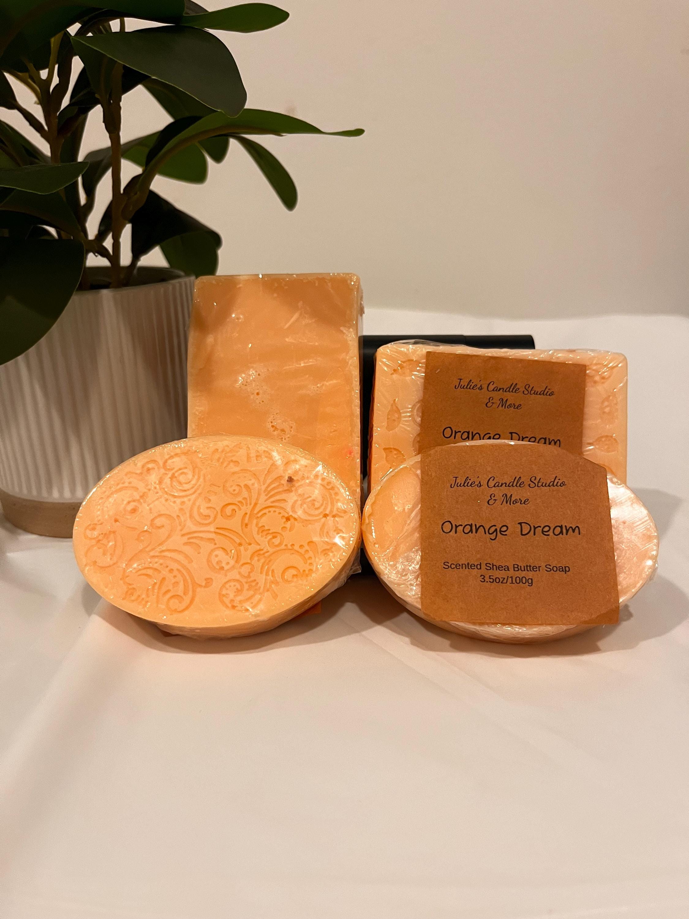 Orange dream soap, handmade of shea butter, gift giving
