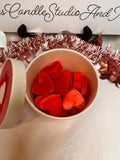 Garden of roses scented heart shaped 5 oz container wax melts. Gift giving, Valentine’s day, birthday gift, homemade, soy wax