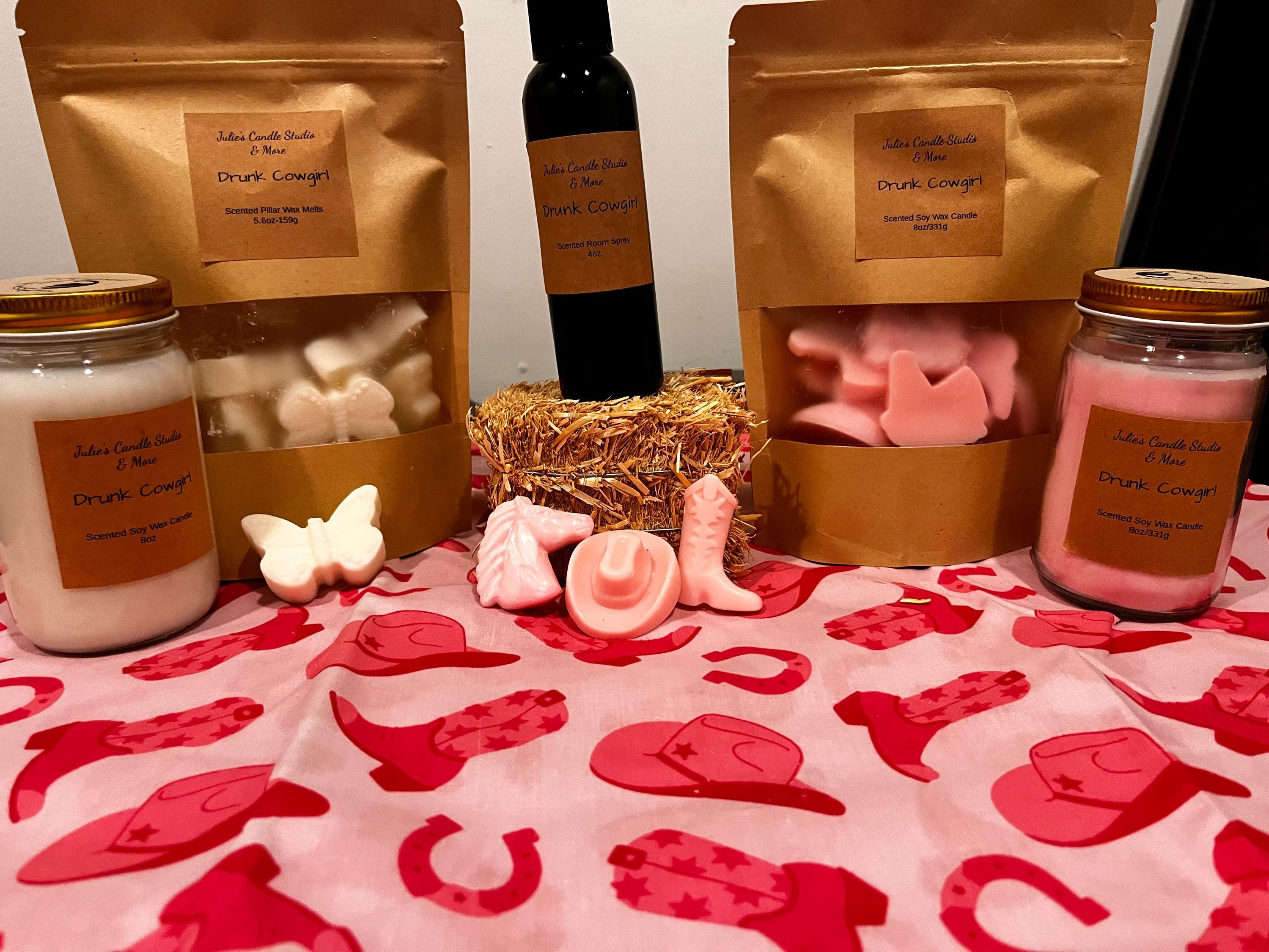 Drunk Cowgirl Scented Candle, Worn Leather & Sun Soaked Fruits