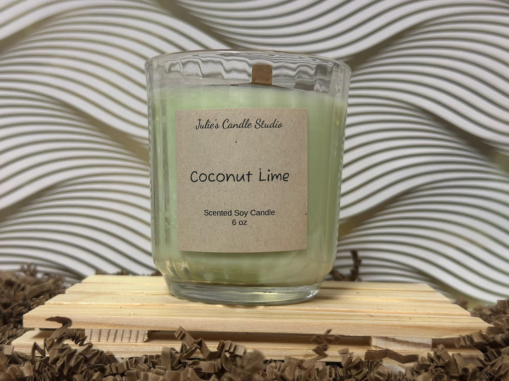 Coconut lime scented 6oz candle
