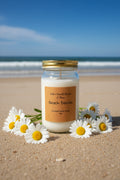Beach daisies scented 8oz soy wax candle
