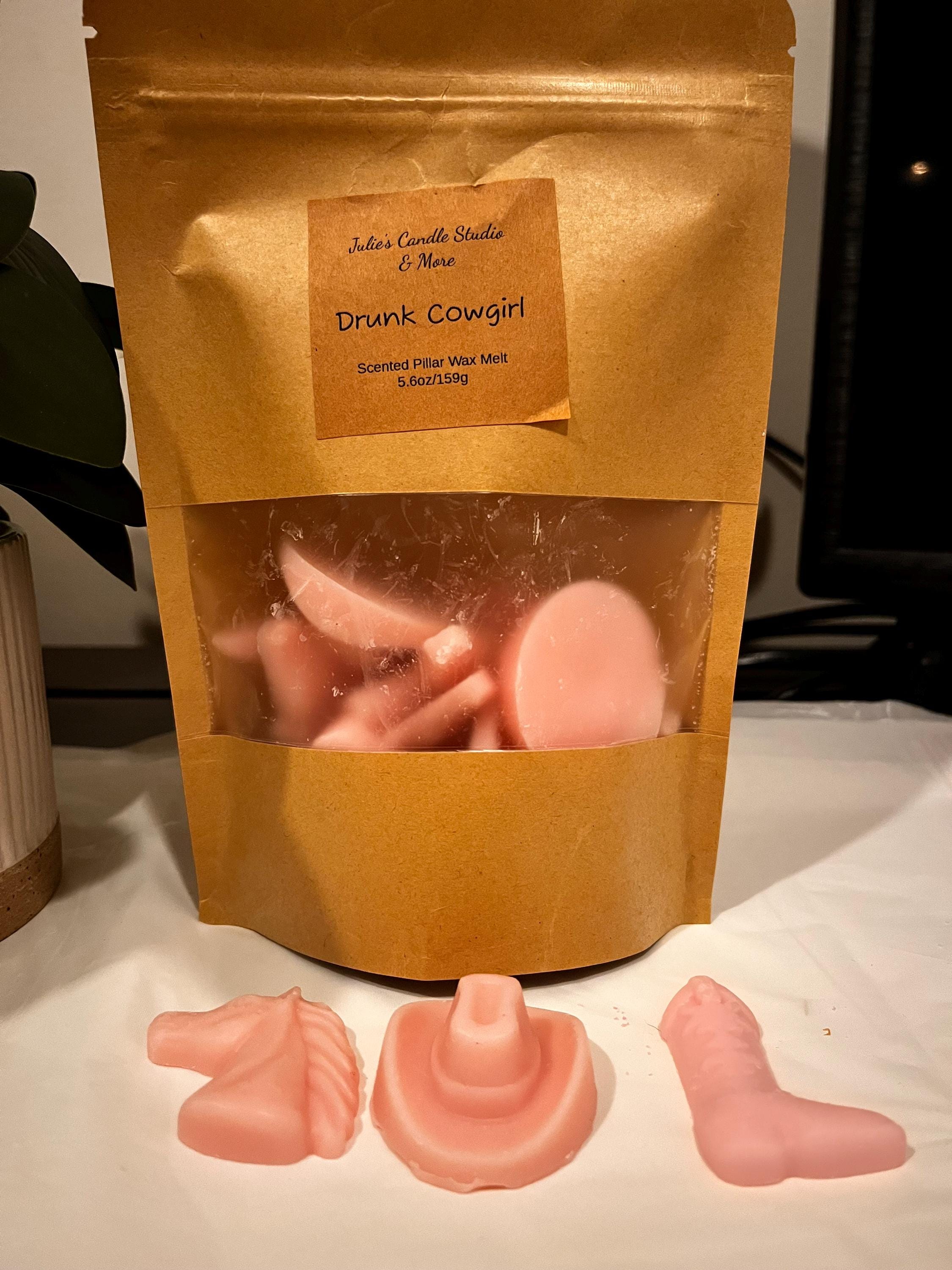 Drunk Cowgirl Scented Soy Wax Melts, Leather Tropical Scent, 5 oz