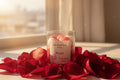 rose scented 8oz soy wax candle
