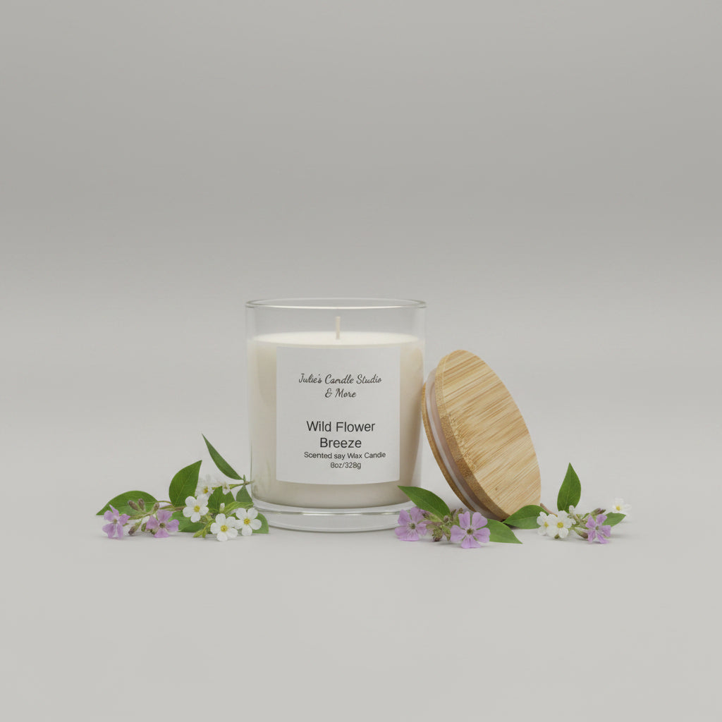 Wild flower breeze scented soy wax candle