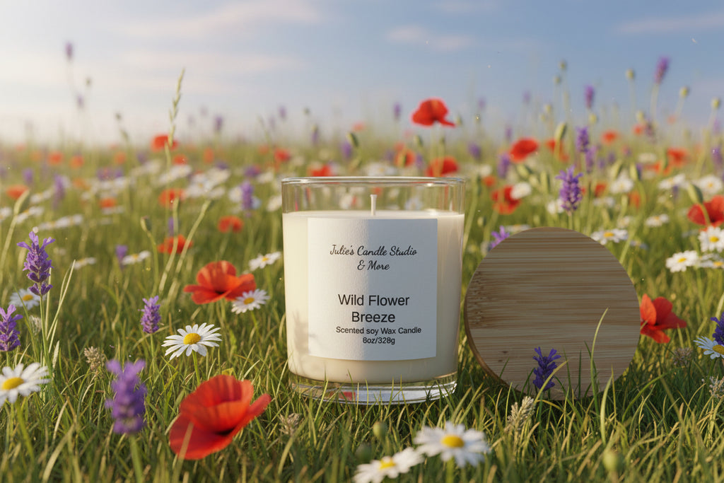 Wild flower breeze scented soy wax candle