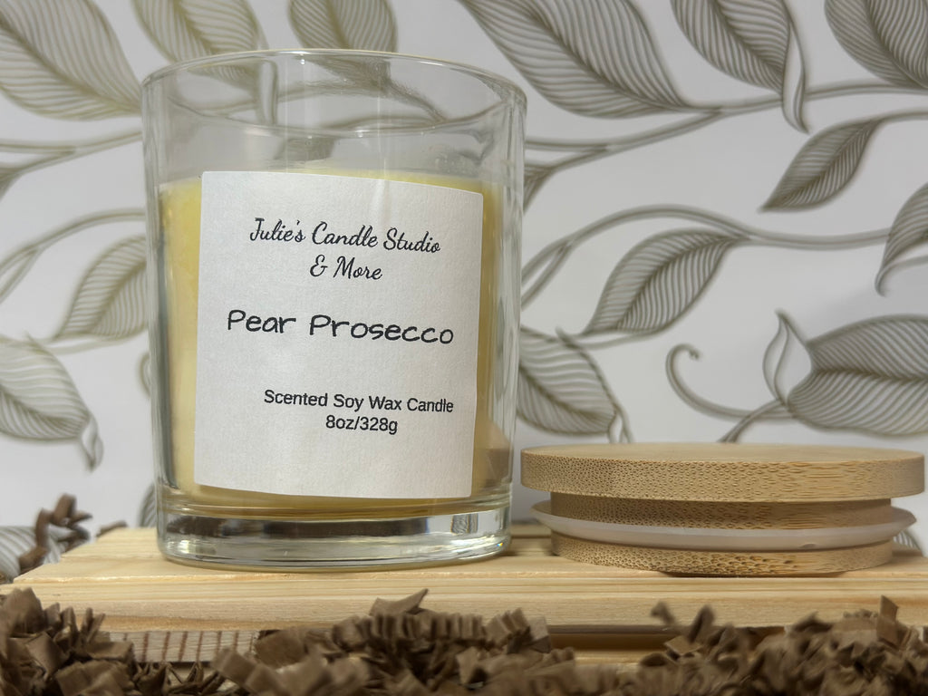 Pear and Prosecco scented 4oz soy wax candle