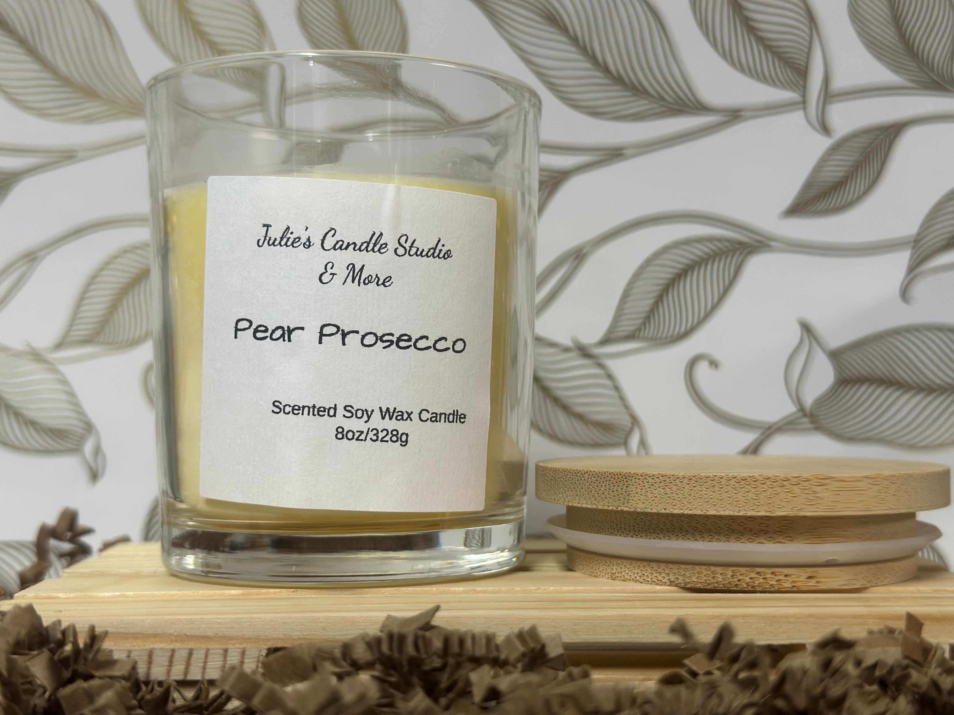 Pear and Prosecco scented 4oz soy wax candle