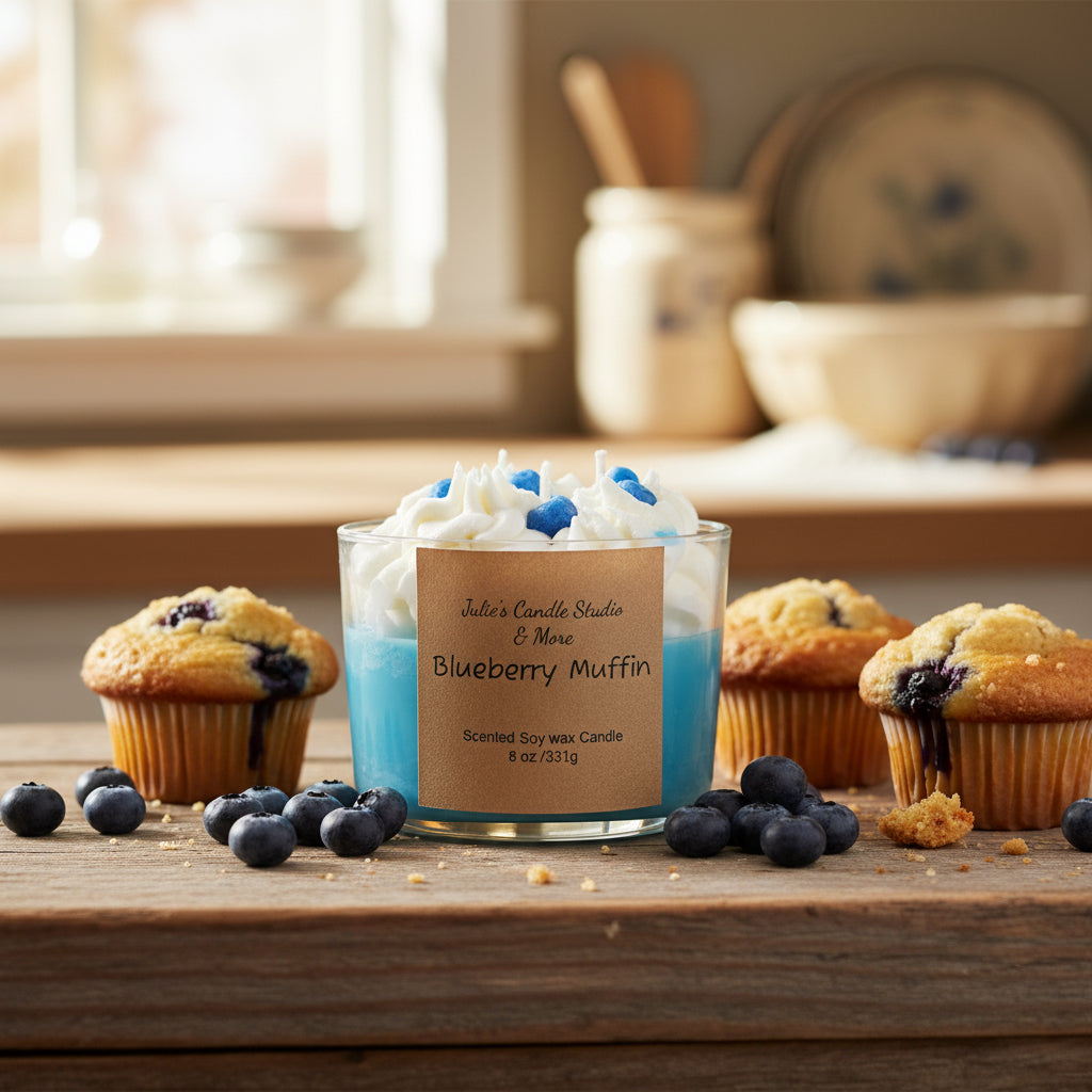 Blueberry Muffin Scented Soy Candle, 8oz