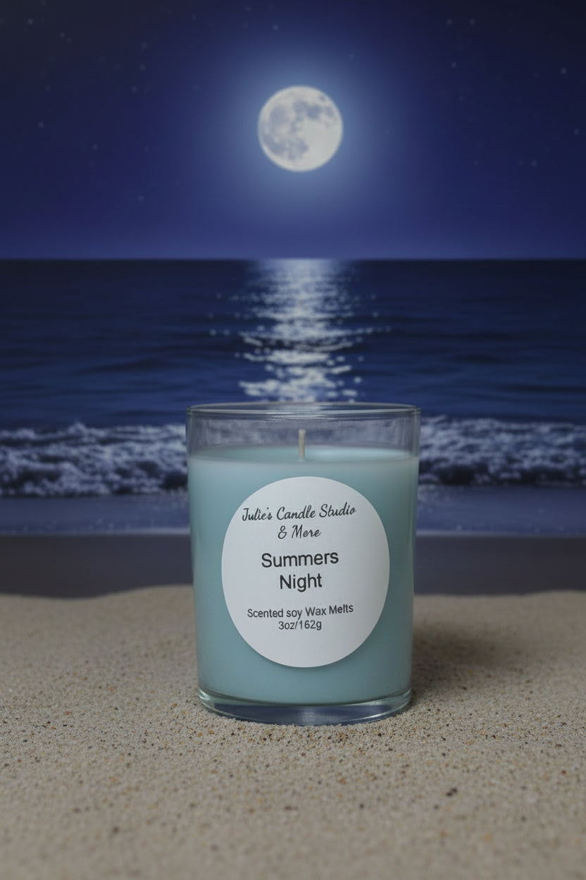 Summer night scented 4oa soy wax candle