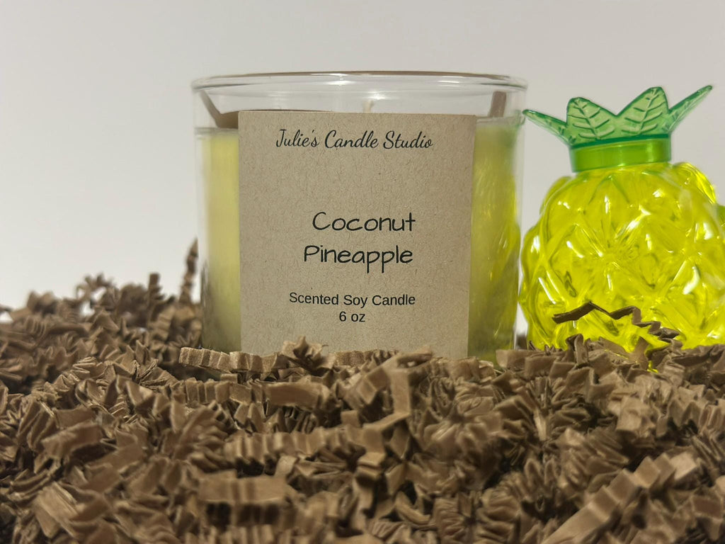 Coconut pineapple scented 6oz candle