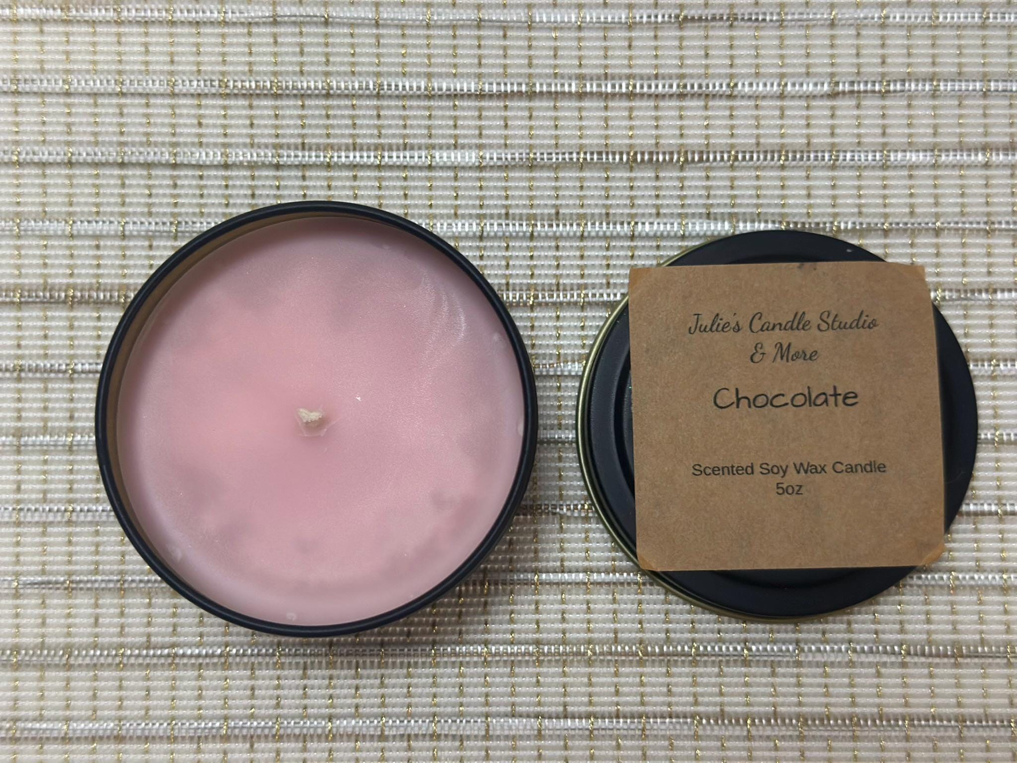 chocolate scented 5oz soy wax candle
