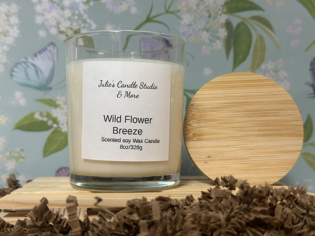 Wild flower breeze scented soy wax candle