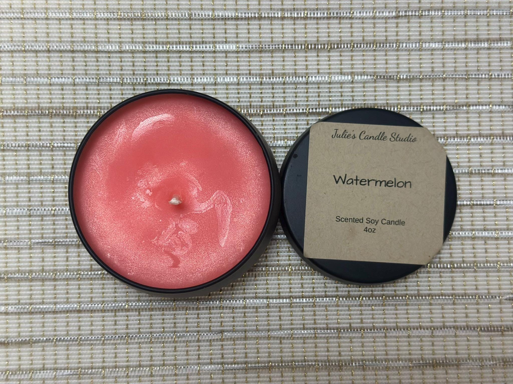 Watermelon scented 4oz candle