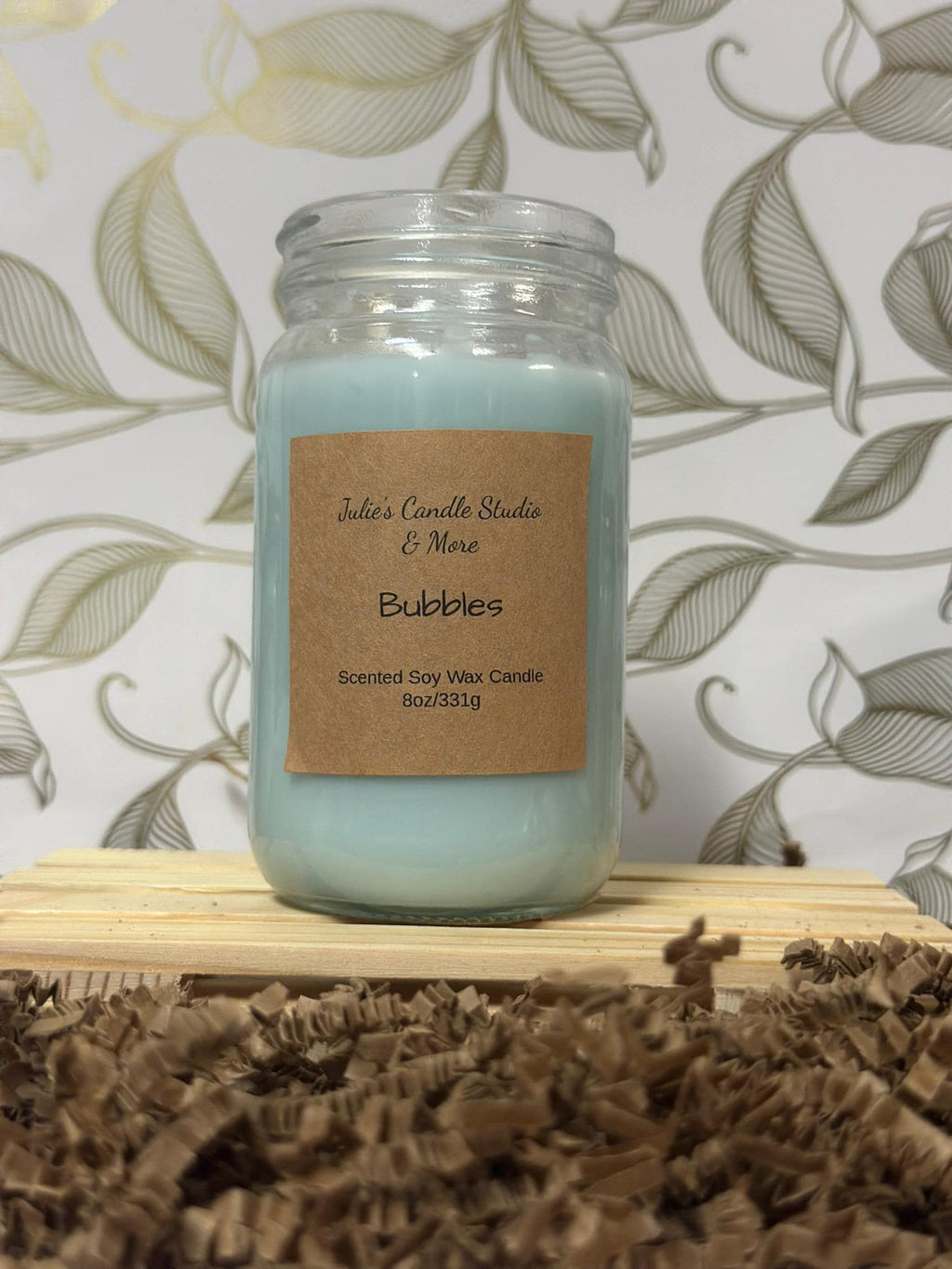 Bubbles scented 8 oz soy wax candle,
