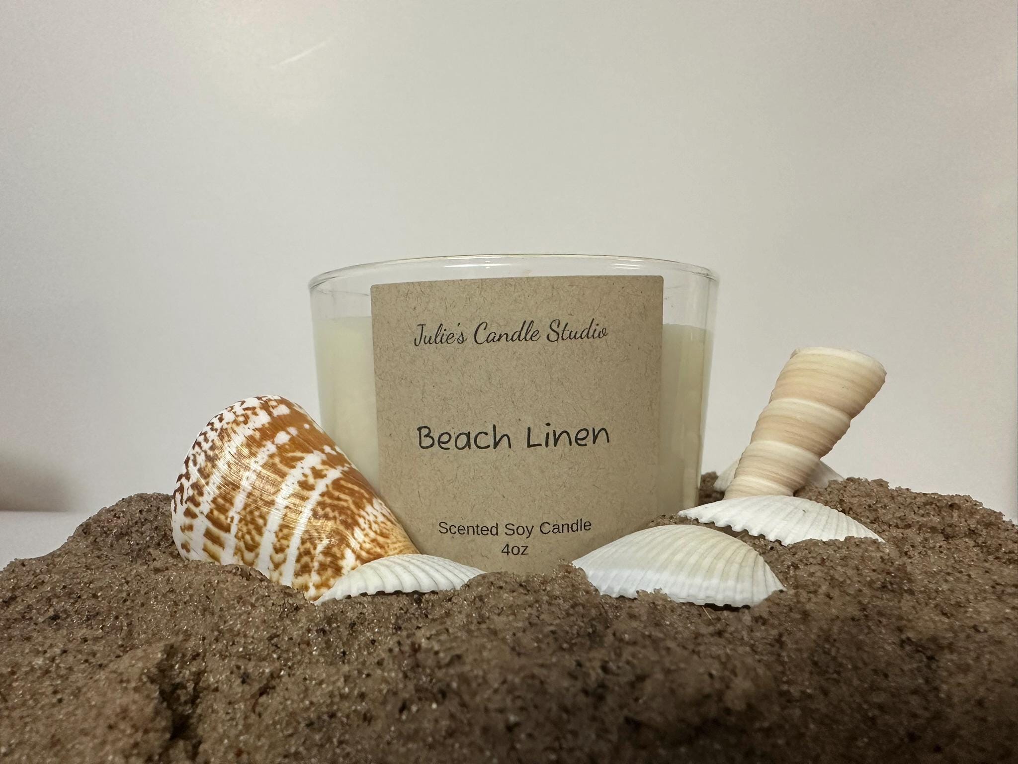 Beach linen scented 4oz candle