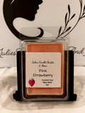 Pink strawberry scented 3oz wax melts, gift giving, valentines day