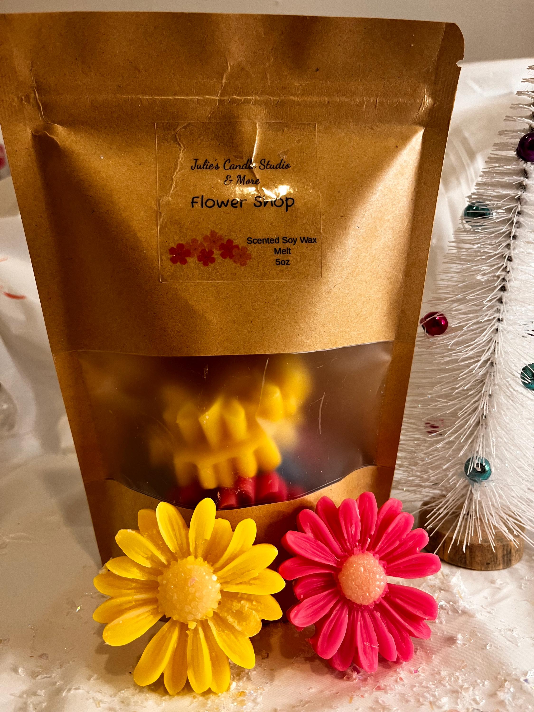 Flower Shop Scented Wax Melts, Flower Shaped, Homemade 5oz Bag
